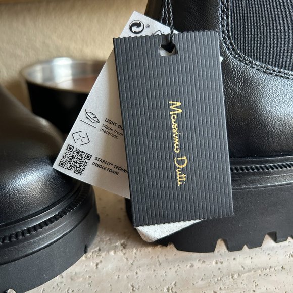 Massimo Dutti Men's Sock Ankle High Boots NWT Size 8 - Picture 6 of 11